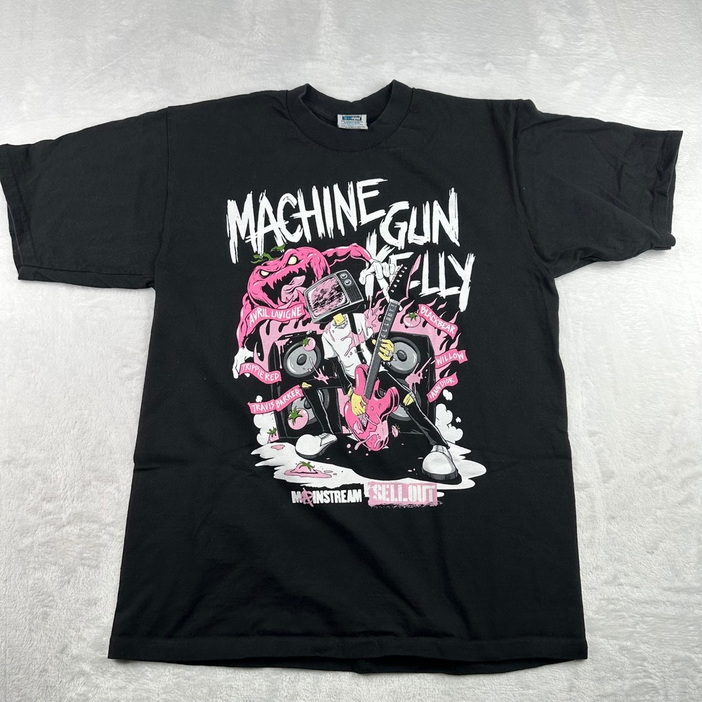 Machine Gun Kelly Mainstream Sellout Tour 2022 T-Shirt Mens Large Black MGK Tee